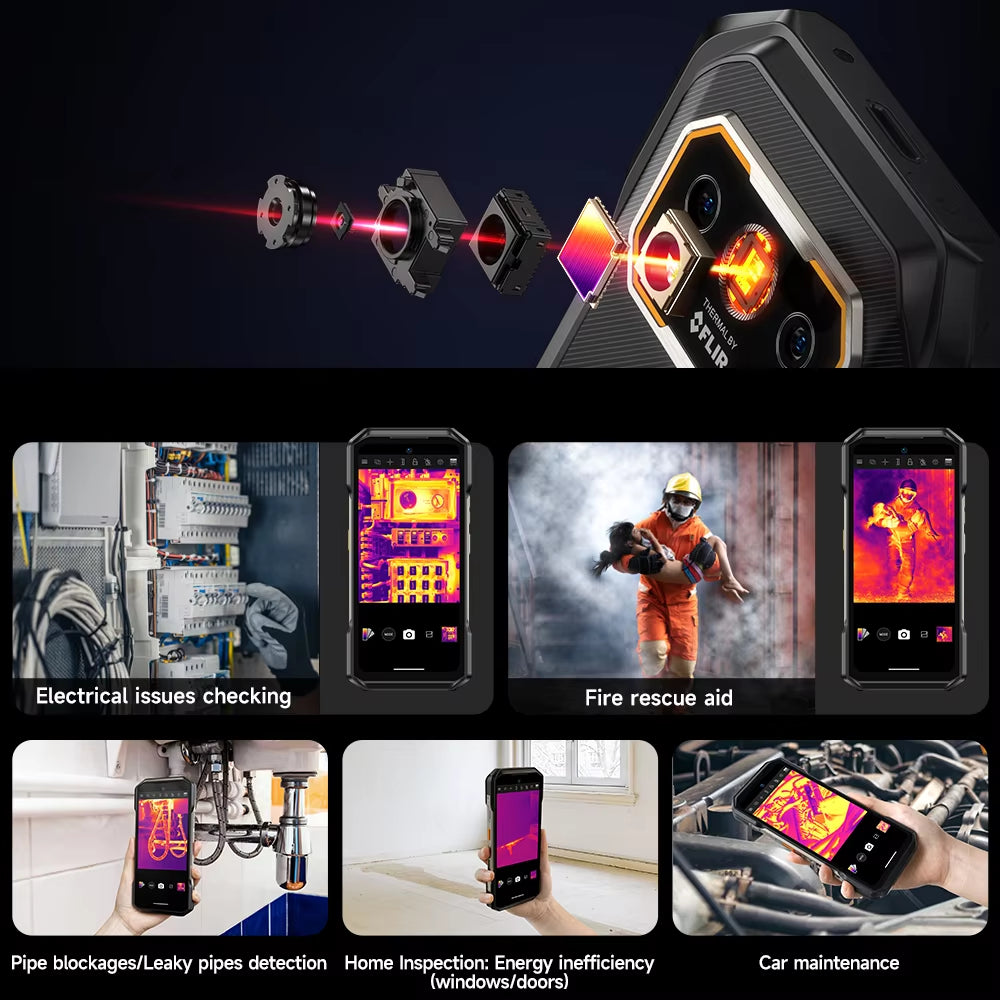 Armor 27T Pro 5G Rugged Phone 10600Mah Android 14 Smartphone 50MP+64MP Night Camera 6.78" 120Hz 24GB+256GB NFC Mobile