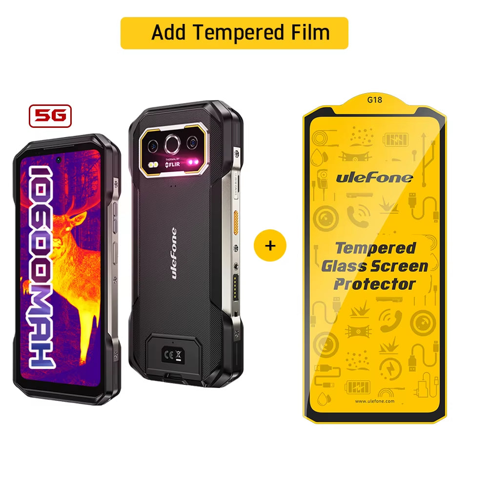 Armor 27T Pro 5G Rugged Phone 10600Mah Android 14 Smartphone 50MP+64MP Night Camera 6.78" 120Hz 24GB+256GB NFC Mobile