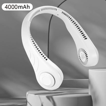 Xiaomi Neck Hanging Fan Bladeless Usb Charging 360 Degree Fan High Wind Power Portable Cooling Neckband Fan Air Outlets 4000Mah