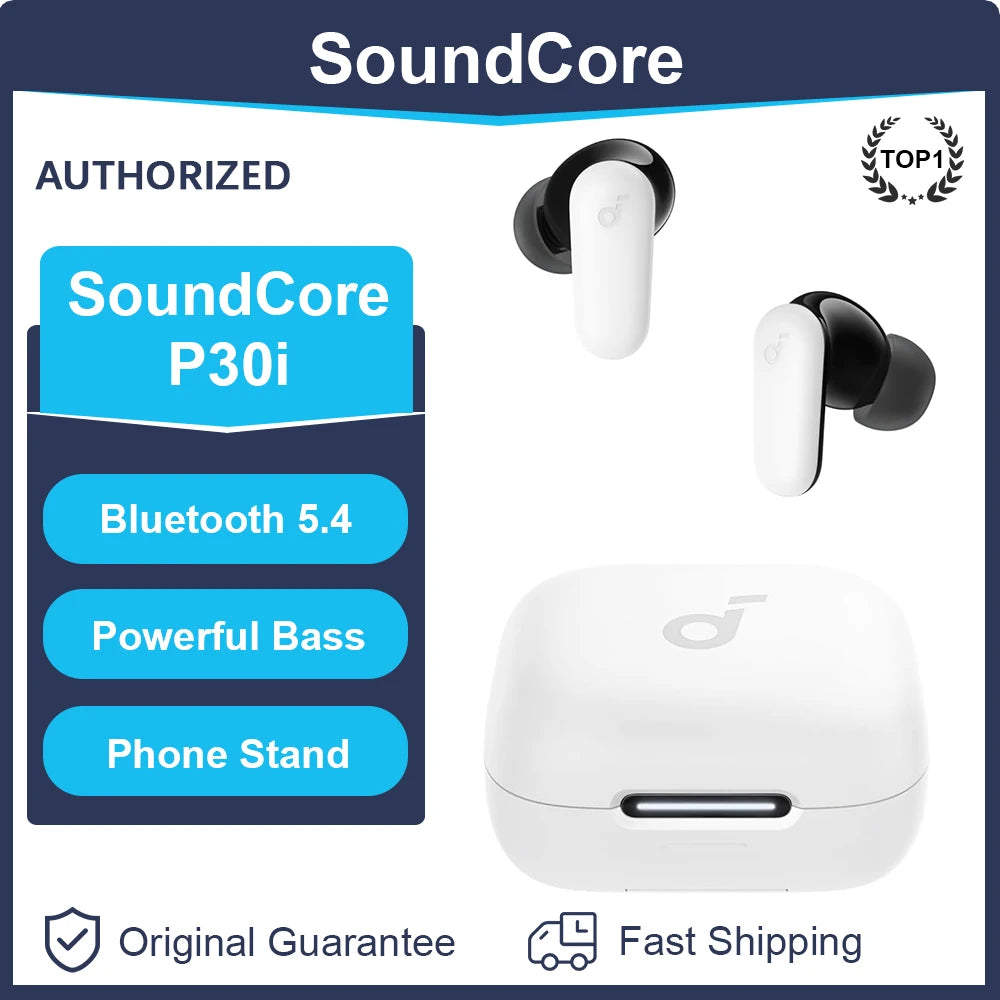 Original  P30I Noise Cancelling Earbuds 45H Playtimes Wireless Earphone Bluetooth 5.4 TWS Bass Phone Stand Headphones