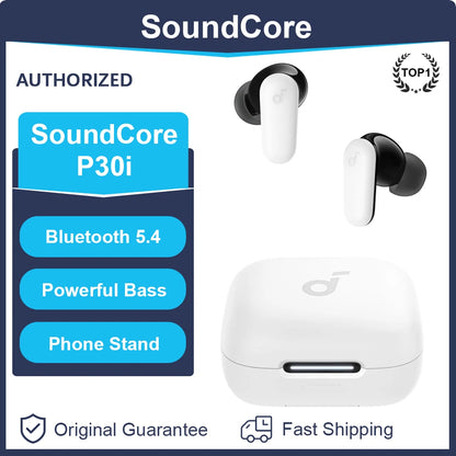 Original  P30I Noise Cancelling Earbuds 45H Playtimes Wireless Earphone Bluetooth 5.4 TWS Bass Phone Stand Headphones