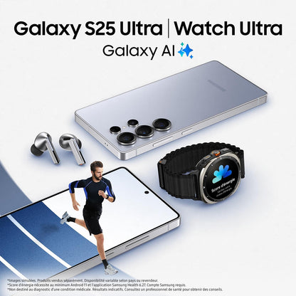 Galaxy S25 Ultra, Smartphone Android 5G Avec Galaxy AI, 256 Go, Chargeur Secteur Rapide 25W Inclus, Smartphone Déverrouillé, Gris Titane, Version FR