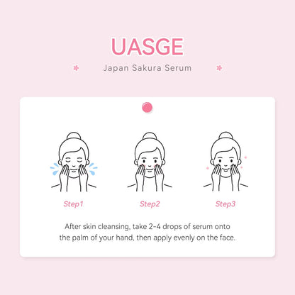 Sakura Whitening Face Serum anti Aging Fade Fine Lines Tighten Pores Improve Melanin Pigment Dull Moisturizer Brighten Skin Care