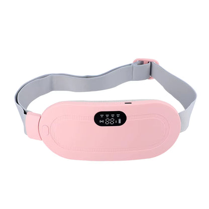 Electric Period Cramp Massager Vibrating Heating Pad Belt for Menstrual Colic Relief Pain Waist Abdominal Warm Palace Belt