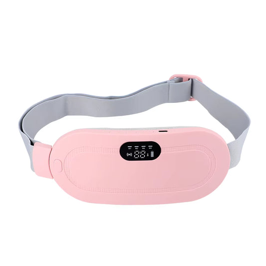 Electric Period Cramp Massager Vibrating Heating Pad Belt for Menstrual Colic Relief Pain Waist Abdominal Warm Palace Belt