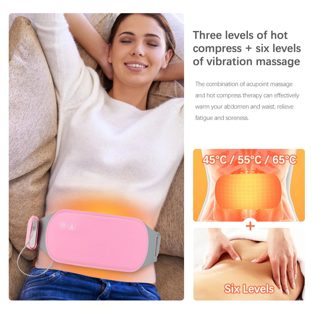 Menstrual Heating Self Massage Heat Period Pain Relief Portable Heating Pad Warming Belt Thermal Massager Stomach Heating Belt