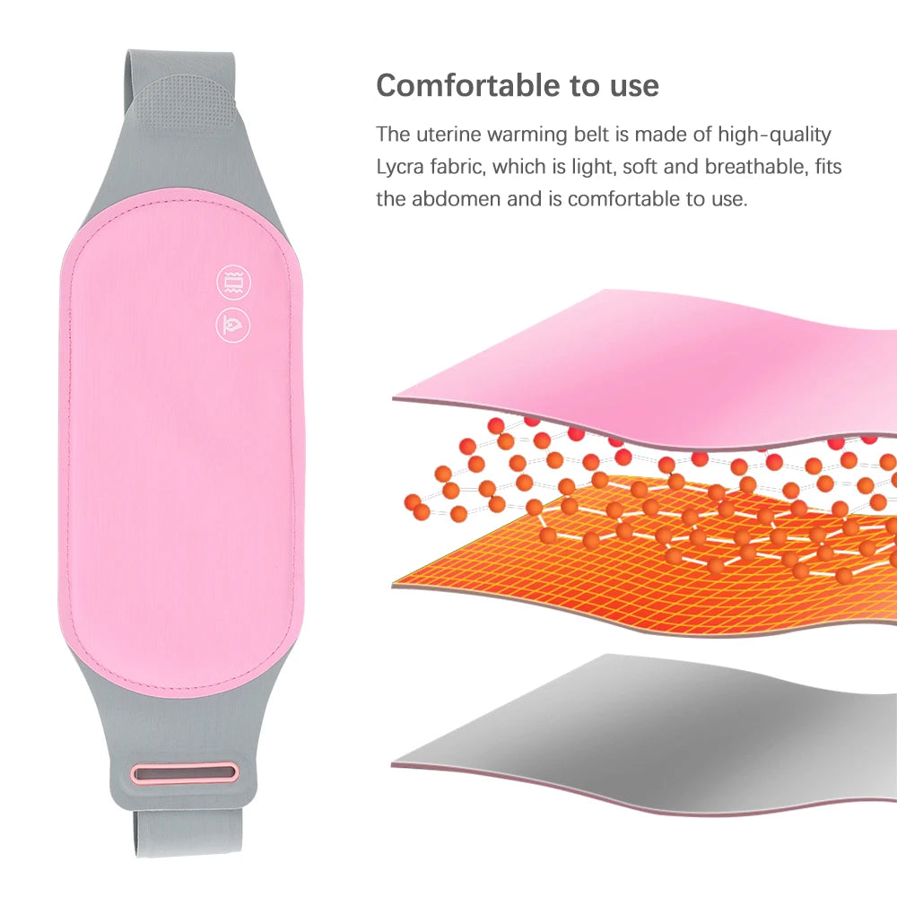 Menstrual Heating Self Massage Heat Period Pain Relief Portable Heating Pad Warming Belt Thermal Massager Stomach Heating Belt