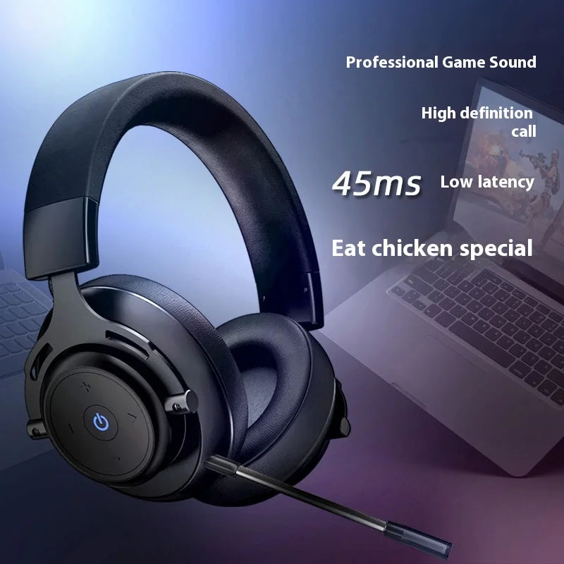 Abingo Bt602.4G Gaming Earphones Head Mounted 7.1 Channel Computer Pubg Wireless Bluetooth Earphones Music Gaming Universal