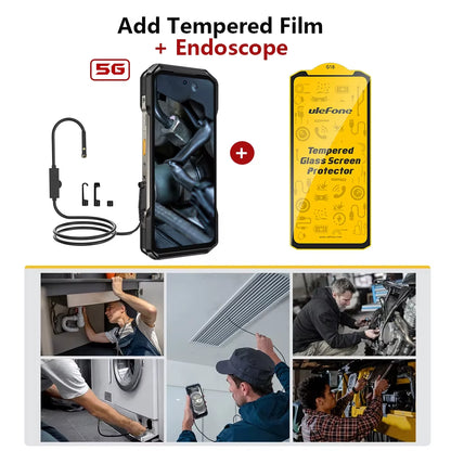 Armor 27T Pro 5G Rugged Phone 10600Mah Android 14 Smartphone 50MP+64MP Night Camera 6.78" 120Hz 24GB+256GB NFC Mobile