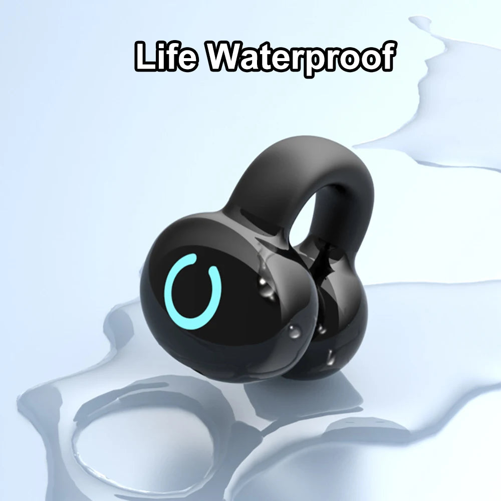 Bluetooth 5.3 Earphone Ear Clip Headphones TWS Wireless Headset Hifi Stereo Noise Reduction Earbud for Xiaomi Iphone Samsung