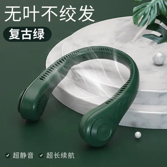 Xiaomi Neck Hanging Fan Bladeless Usb Charging 360 Degree Fan High Wind Power Portable Cooling Neckband Fan Air Outlets 4000Mah