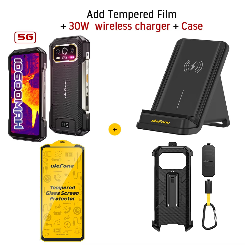 Armor 27T Pro 5G Rugged Phone 10600Mah Android 14 Smartphone 50MP+64MP Night Camera 6.78" 120Hz 24GB+256GB NFC Mobile