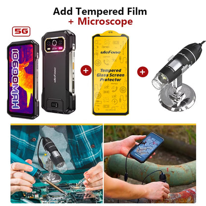 Armor 27T Pro 5G Rugged Phone 10600Mah Android 14 Smartphone 50MP+64MP Night Camera 6.78" 120Hz 24GB+256GB NFC Mobile