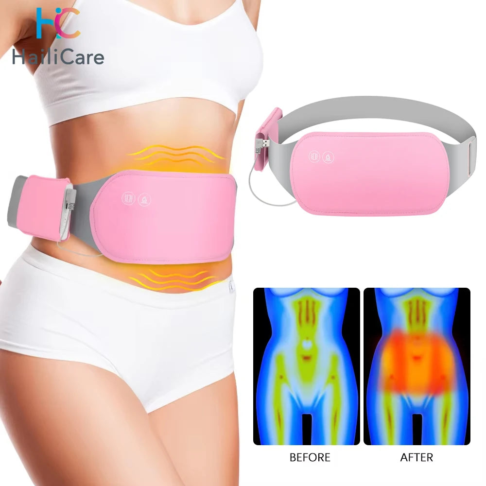Menstrual Heating Self Massage Heat Period Pain Relief Portable Heating Pad Warming Belt Thermal Massager Stomach Heating Belt