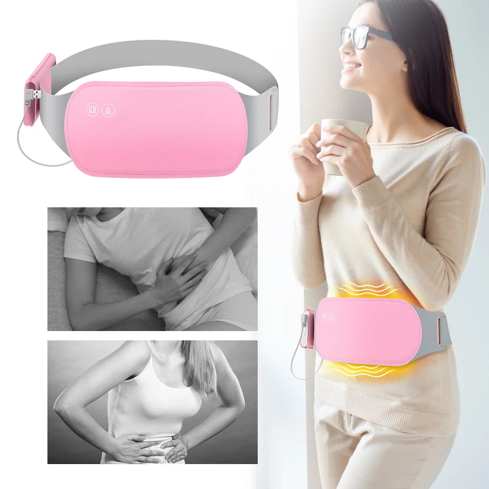 Menstrual Heating Self Massage Heat Period Pain Relief Portable Heating Pad Warming Belt Thermal Massager Stomach Heating Belt