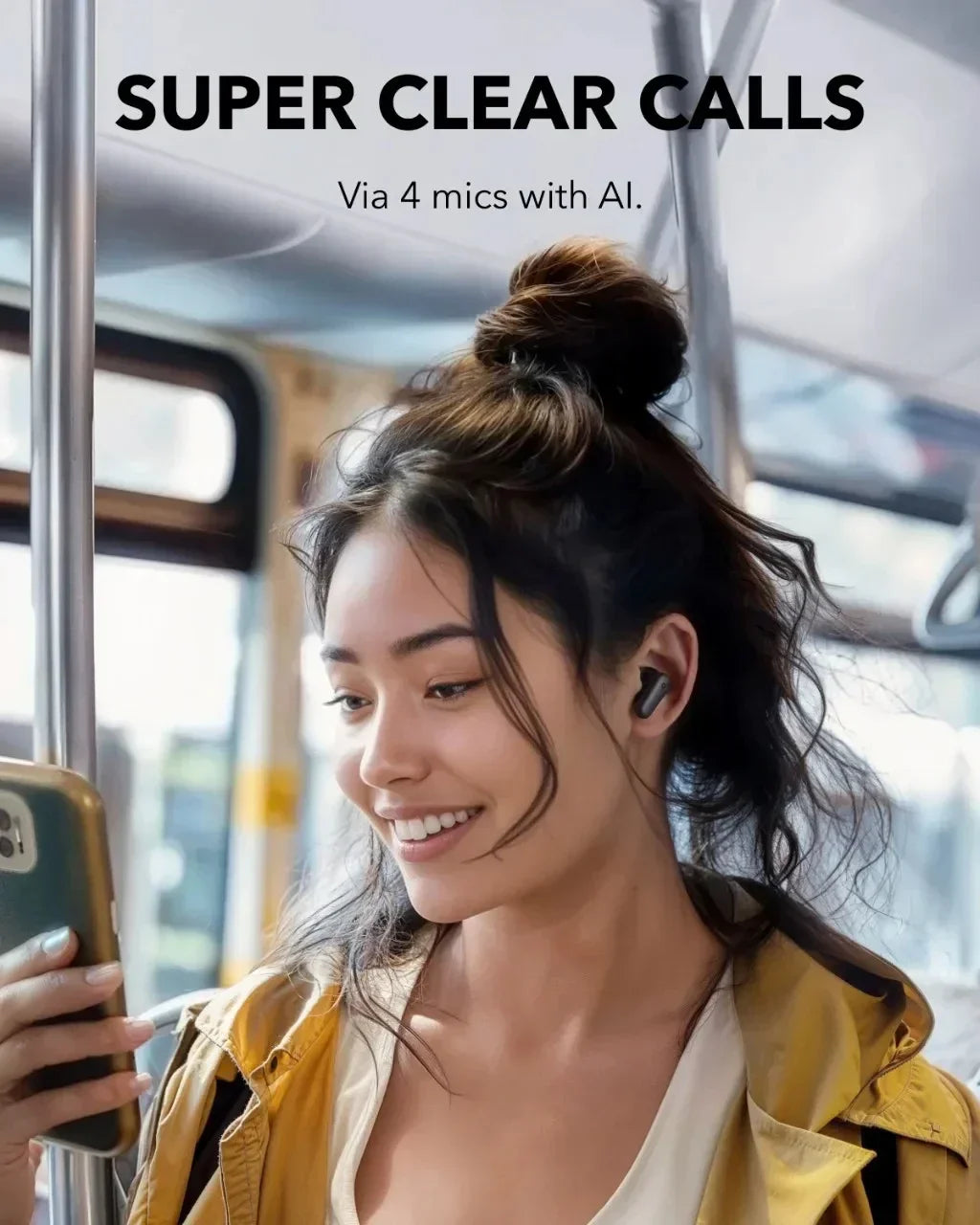 Original  P30I Noise Cancelling Earbuds 45H Playtimes Wireless Earphone Bluetooth 5.4 TWS Bass Phone Stand Headphones