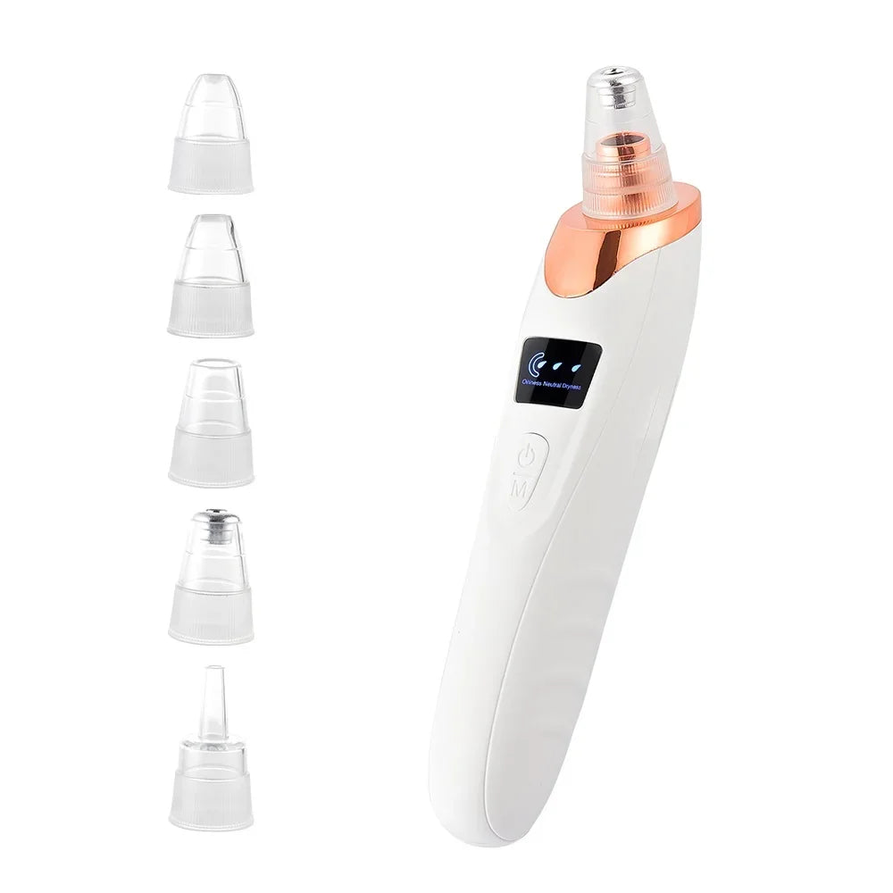 Electric Blackhead Remover Vacuum Suction Strong Black Spots Pore Acne Cleaner Machine Rechargeable Facial Nose Skin Care Tool