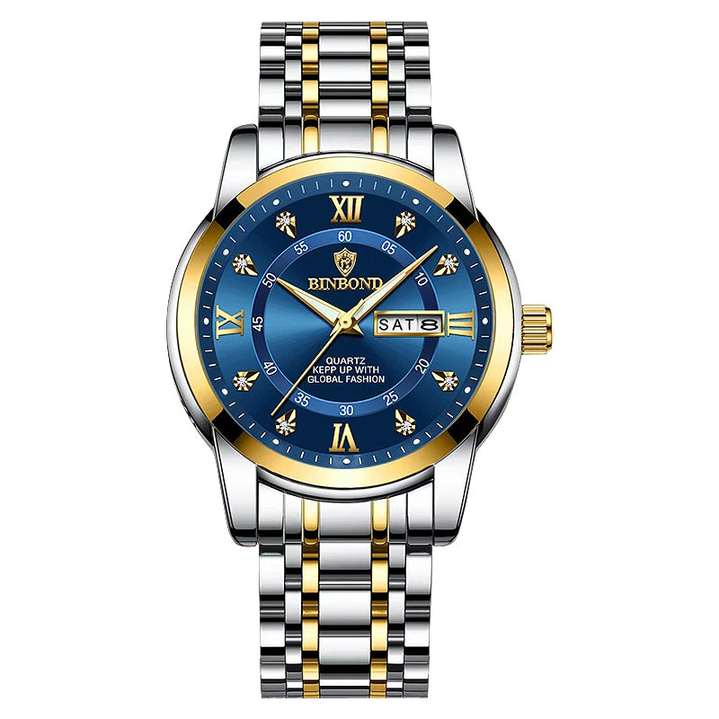 2024 New Men Watch Business Man Luxury Watch Automatic Watches Mens Luminous Waterproof Fashion Quartz Wristwatches Montre Homme