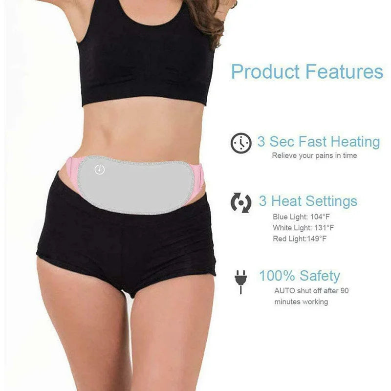 Heating Belt Menstrual Cramps Relief Period Pain Electric Warming Belts for Women Feminine Hygiene Product Tk-Ing Fomentation
