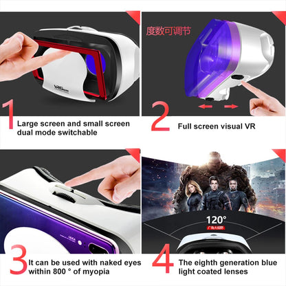 VR Shinecon Virtual Reality Glasses VR Glasses Stereo Helmet Headset with Remote Control 3D Virtual World for IOS Android New