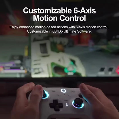 New 8Bitdo Ultimate 2 Wireless Controller Gamepad with 8Speed Exclusive Technology TMR RGB Lighting Joysticks for PC Android