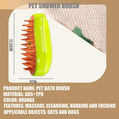 Brosse Chien Chat À Vapeur,Cat Steamy Brush, Steamy Brosse Pour Chat,Brosse Vapeur 3 En 1 Pour Chat, Cat Steamer Brush for Massage,Cat Hair Brush Fortangled and Loosse Hair（X1）