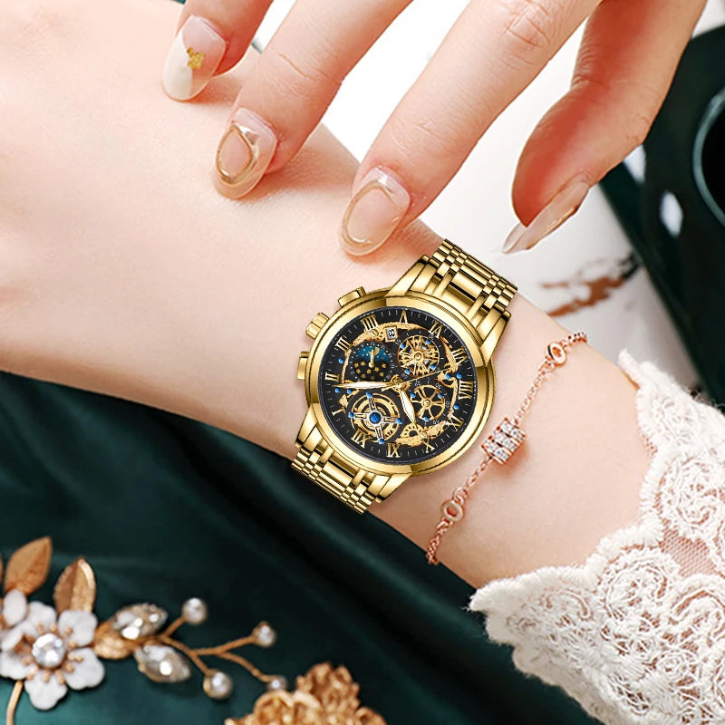 Women Watch Fashion Simple Women'S Bracelet Watches Stainless Steel Band Quartz Wristwatch Waterproof Watch Montre Femme