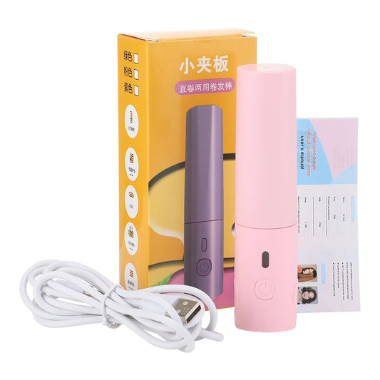 Professional Hair Straightener Curler Comb USB Connect Fast Heating Negative Ion Straighten Comb Styling for Home Travel Women