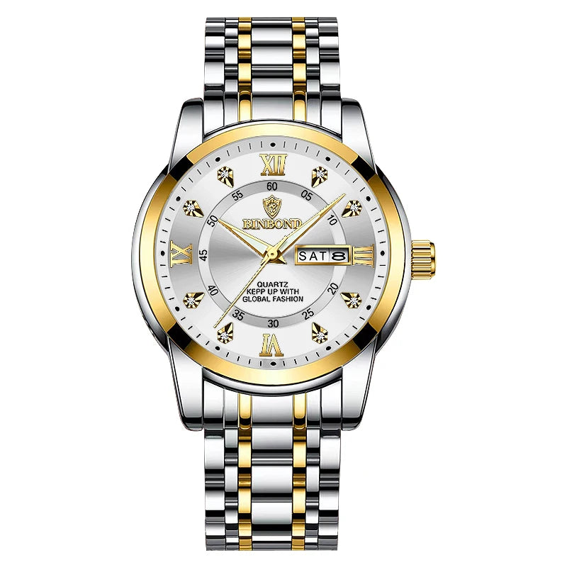 2024 New Men Watch Business Man Luxury Watch Automatic Watches Mens Luminous Waterproof Fashion Quartz Wristwatches Montre Homme