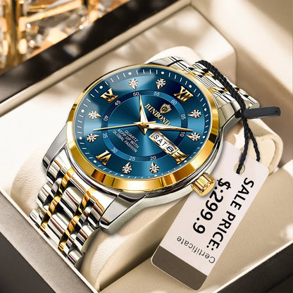 2024 New Men Watch Business Man Luxury Watch Automatic Watches Mens Luminous Waterproof Fashion Quartz Wristwatches Montre Homme