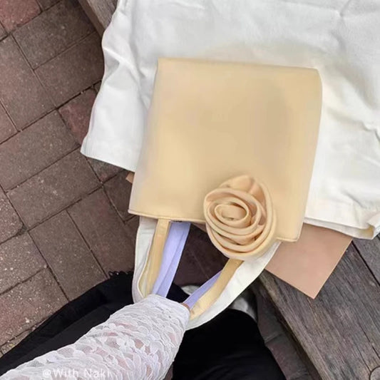 Y2K Fashion Office Lady Fairy Top-Handle Bags All Match Sweet Patchwork Flower Clutches Women Luxury Design Purses and Handbags