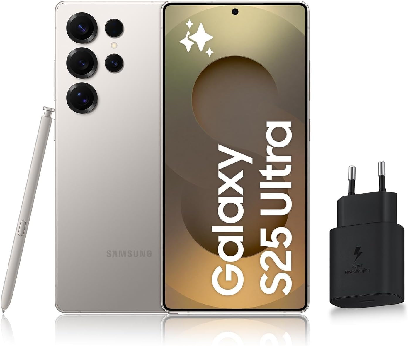 Galaxy S25 Ultra, Smartphone Android 5G Avec Galaxy AI, 256 Go, Chargeur Secteur Rapide 25W Inclus, Smartphone Déverrouillé, Gris Titane, Version FR